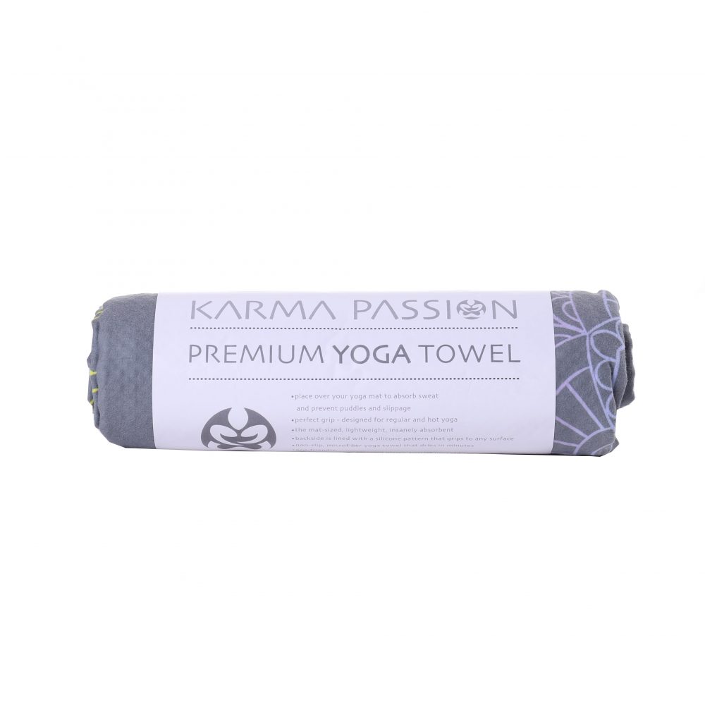 Ręcznik do jogi z silikonem Mandala 7 Chakras może być używany jako wierzchnia warstwa maty lub samodzielnie
