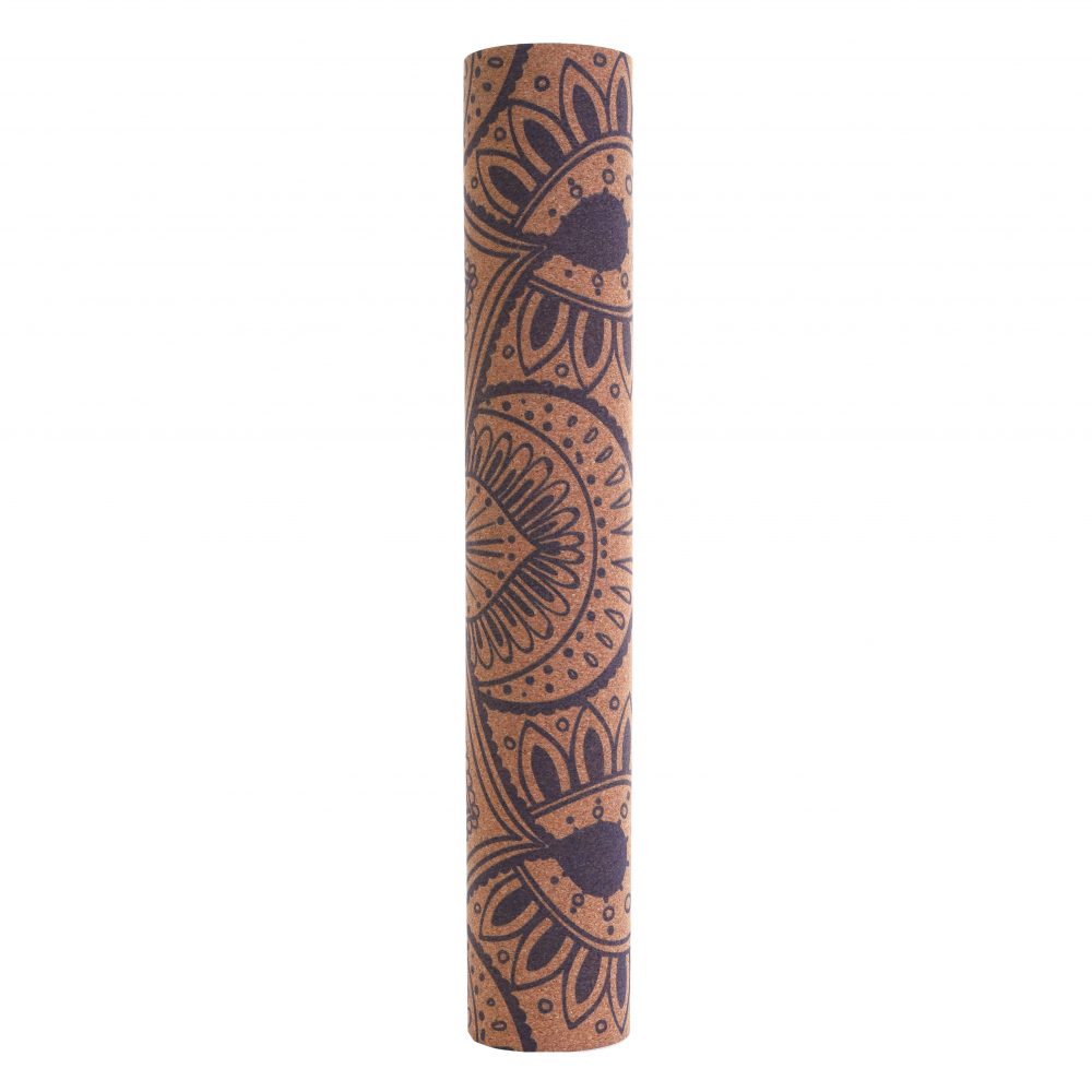Korkowa mata do jogi Mandala Boho Blue 4mm - obrazek 4