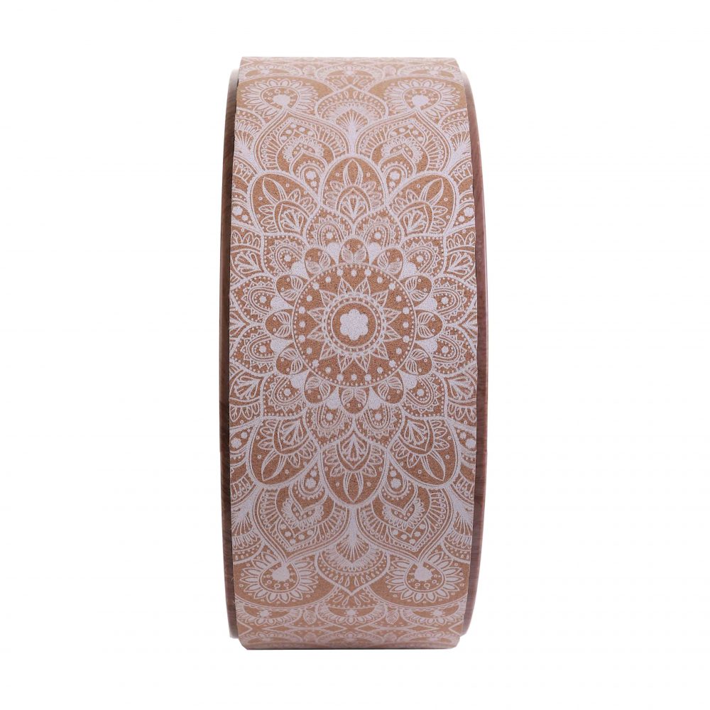 Korkowe koło do jogi Mandala Boho White - obrazek 2