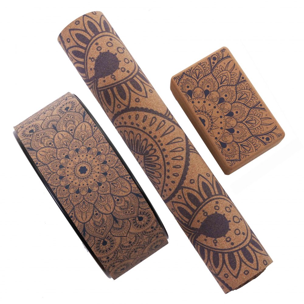 Korkowe koło do jogi Mandala Blue - obrazek 4