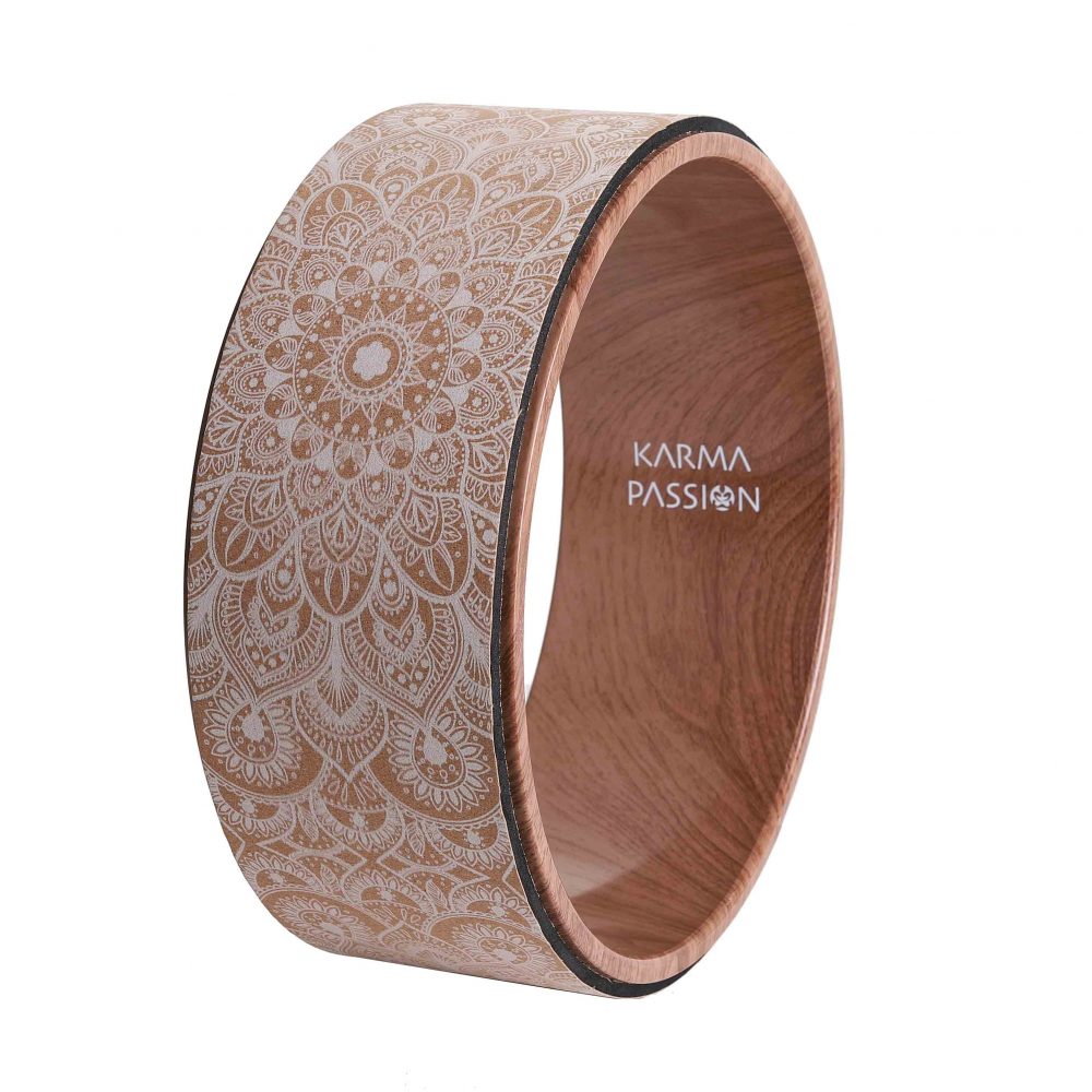 Korkowe koło do jogi Mandala Boho White