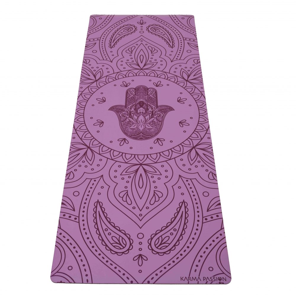 Profesjonalna mata do jogi Hamsa Lilac 5mm